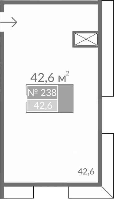 Своб. план., 42.6 м²