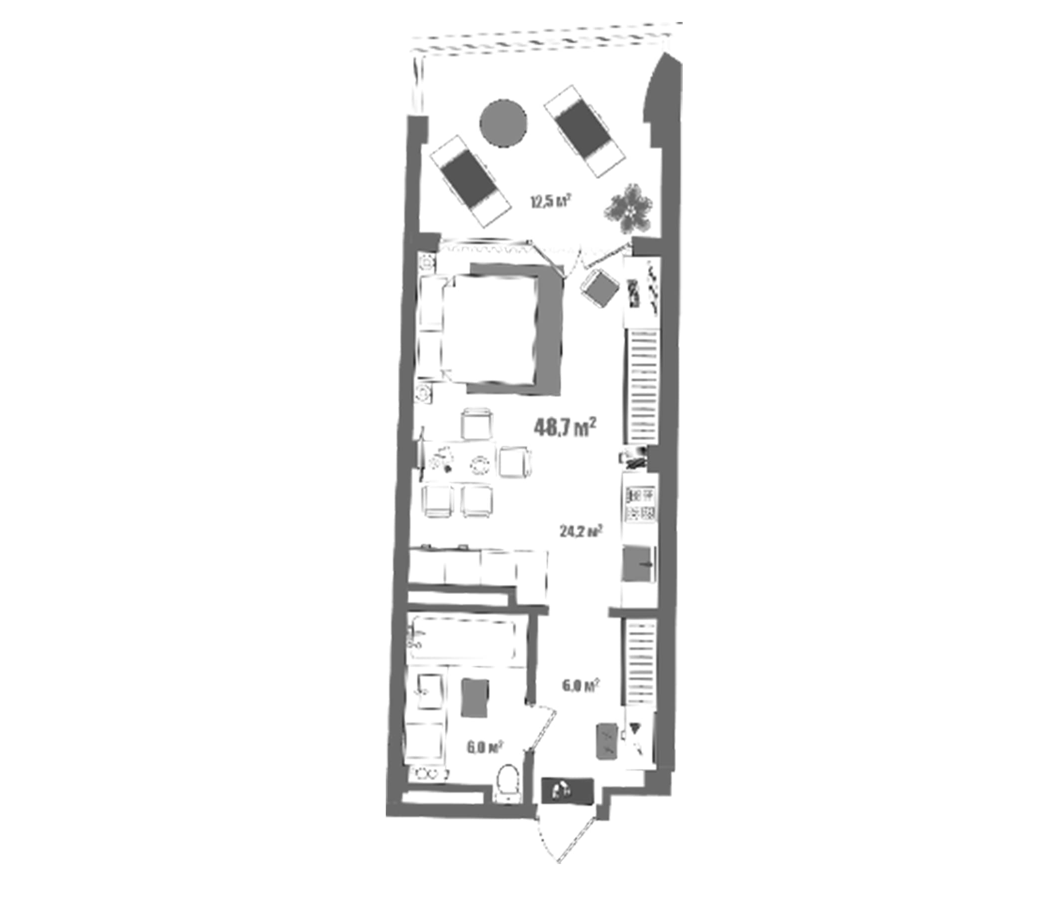 Студия, 36.2 м²