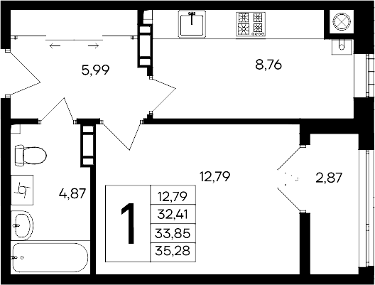 1-к. квартиры