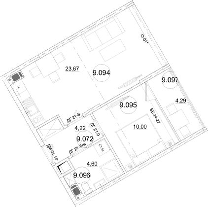 2-комн., 42.65 м²