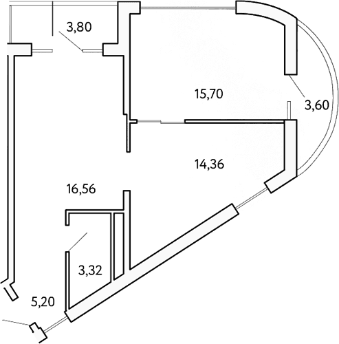 2-комн., 55.14 м²