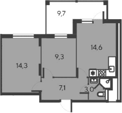 3-комн., 48.3 м²