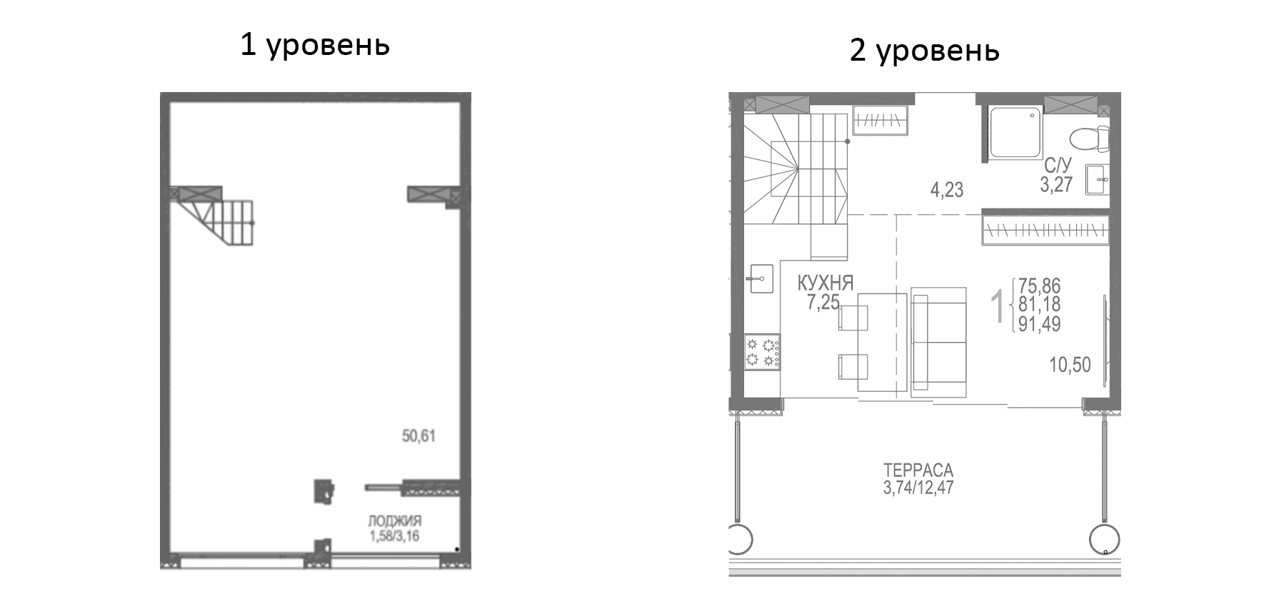 2-комн., 86.17 м²