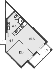 2-комн., 36.8 м²