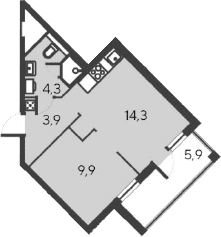 2-комн., 32.4 м²