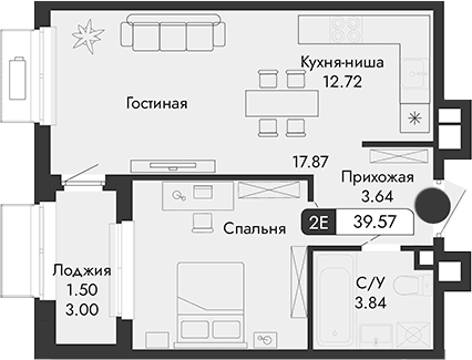 Своб. план., 38.07 м²