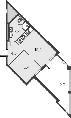 2-комн., 36.8 м²
