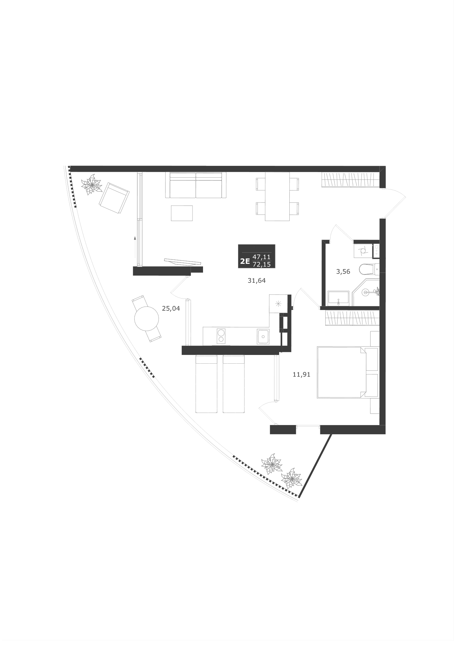 2-комн., 47.11 м²