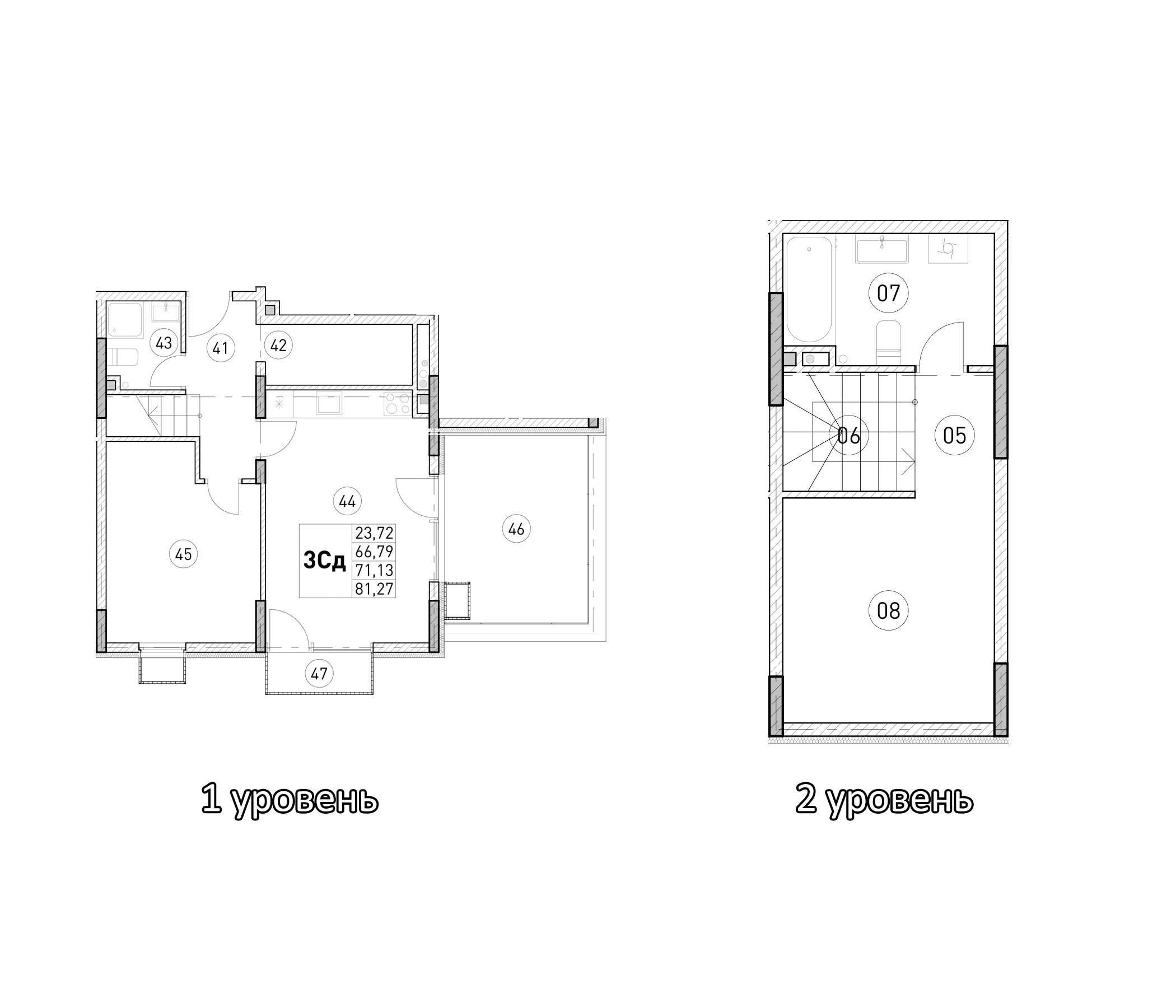 2-комн., 66.79 м²