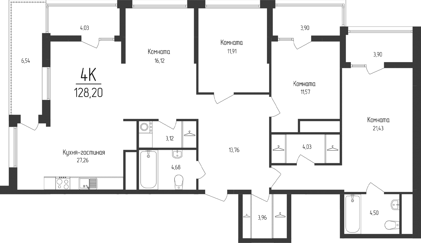 4-комн., 120.32 м²