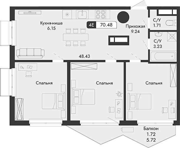 Своб. план., 68.76 м²