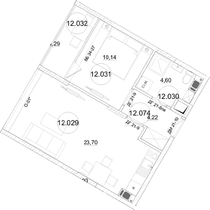 2-комн., 42.65 м²