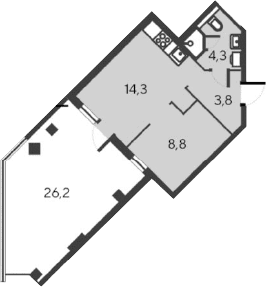 2-комн., 31.2 м²