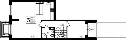 3-комн., 115.61 м²