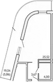 Студия, 33.19 м²