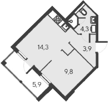 2-комн., 32.3 м²