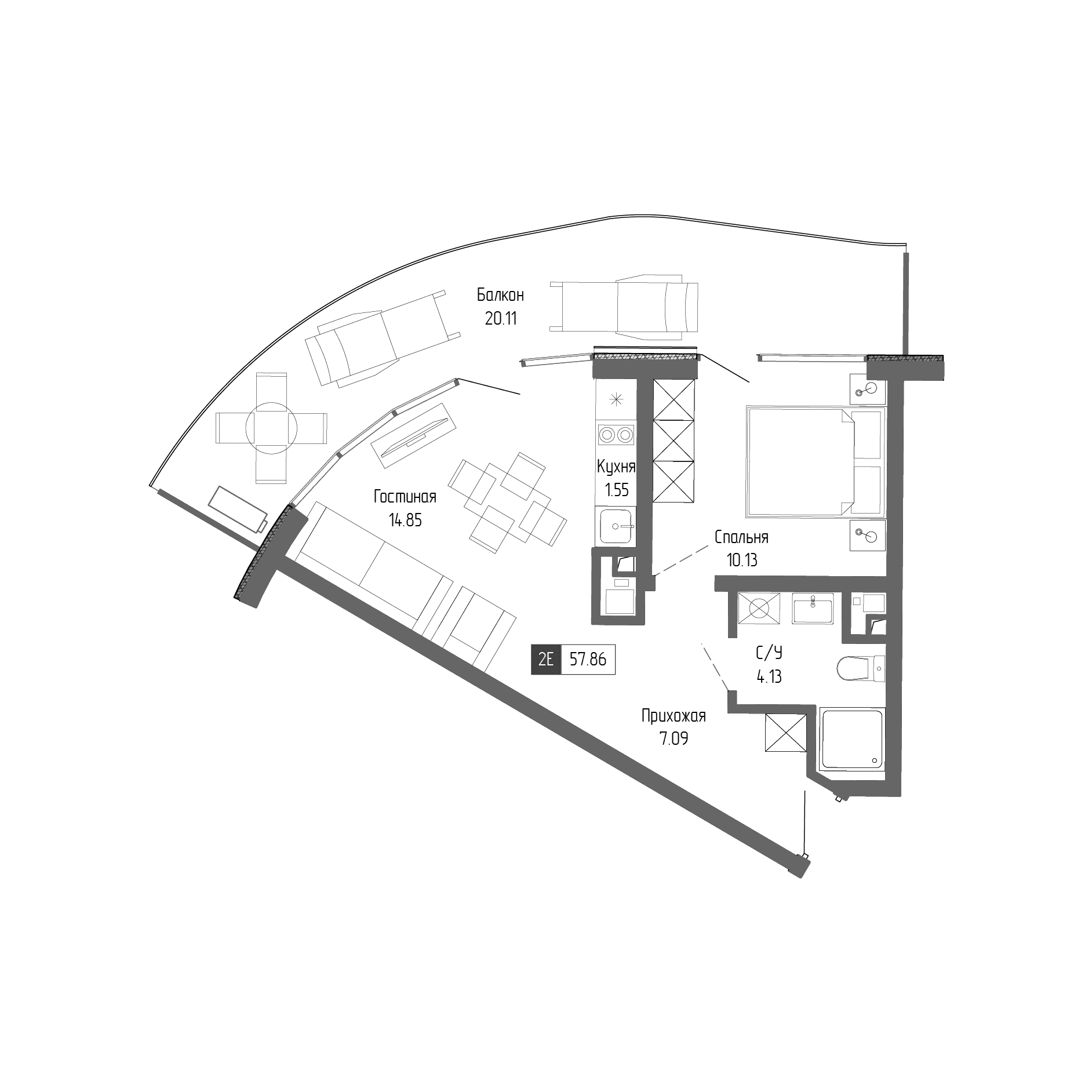 2-комн., 37.75 м²