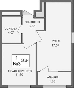 1-комн., 36.71 м²