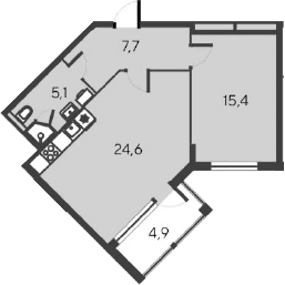 2-комн., 52.8 м²