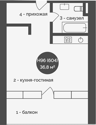 Своб. план., 36.8 м²