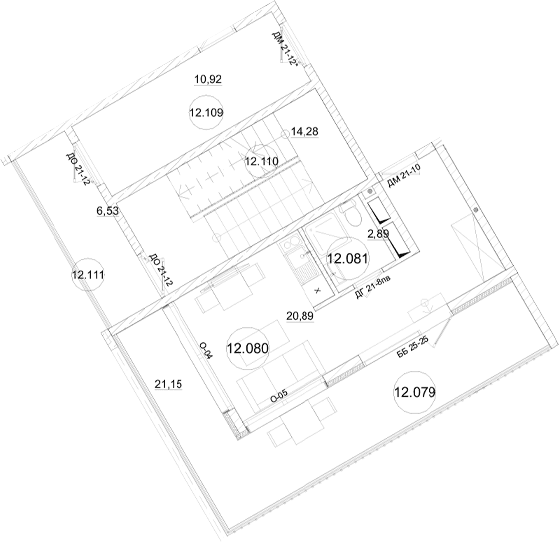 Студия, 23.63 м²