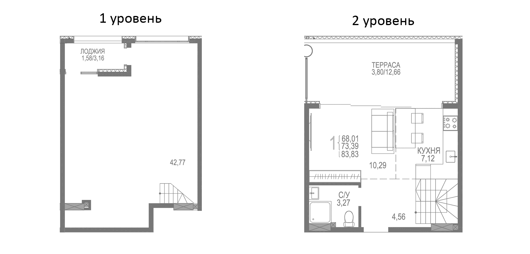 2-комн., 78.45 м²