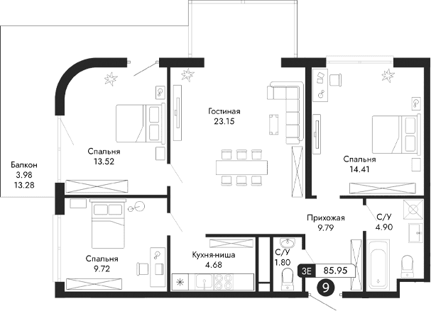 4-комн., 81.97 м²
