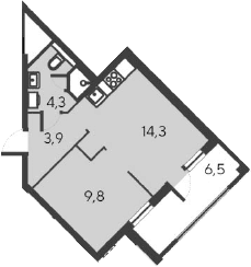 2-комн., 32.3 м²