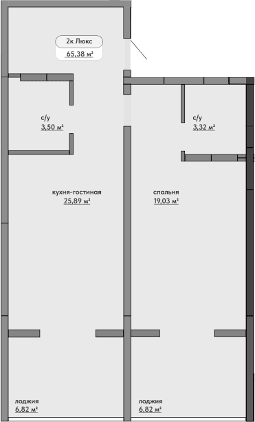 1-комн., 51.74 м²