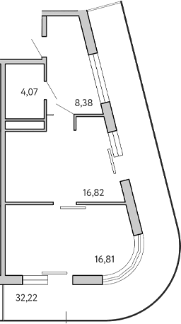 1-комн., 46.08 м²