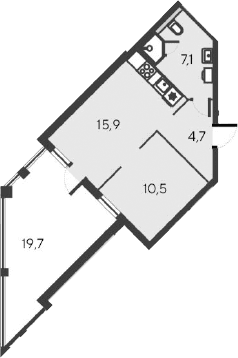 2-комн., 38.2 м²