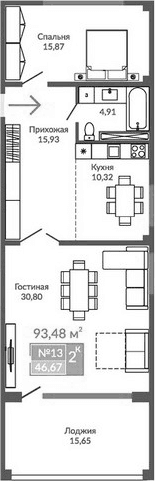 2-комн., 77.83 м²