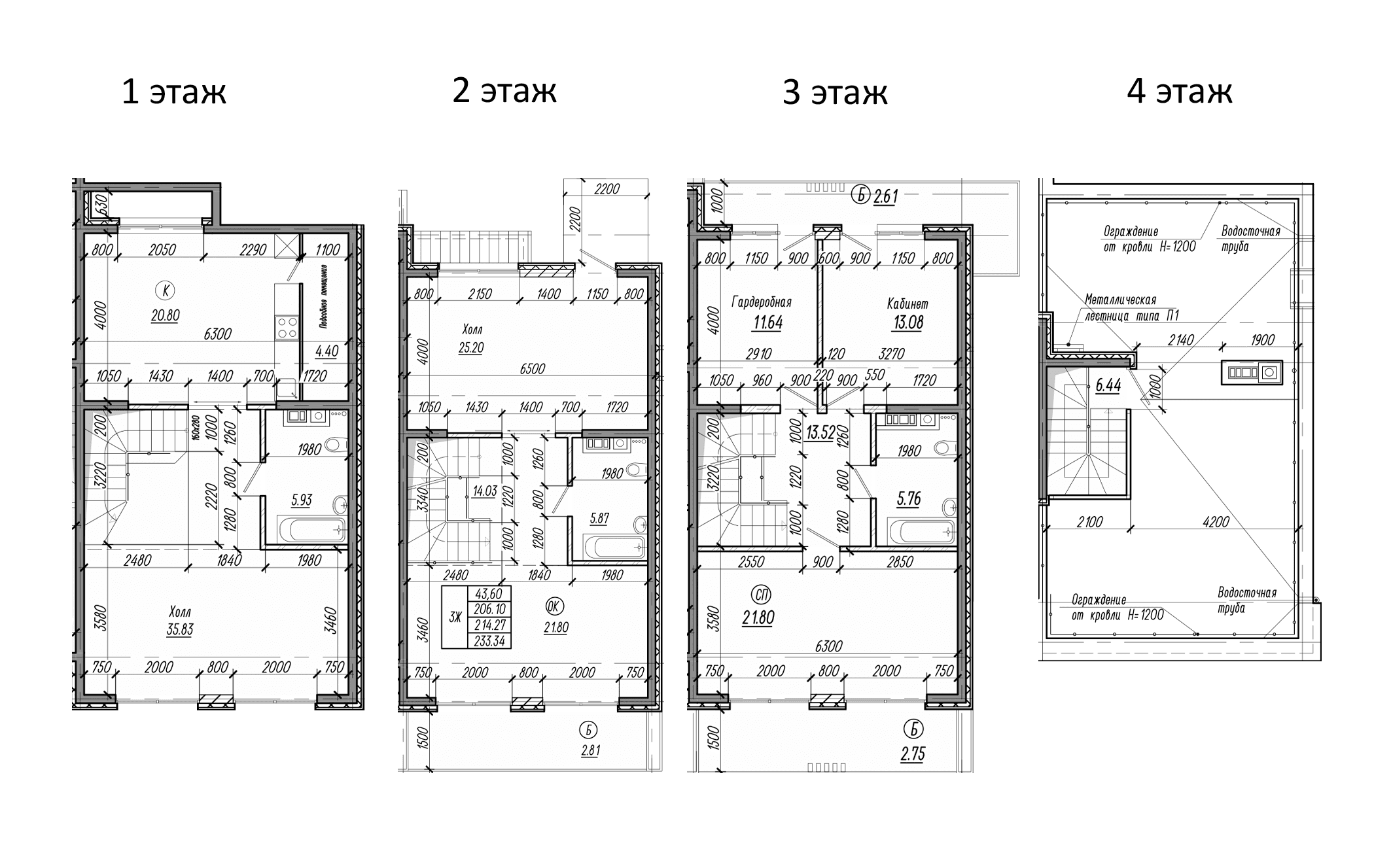 Таунхаусы, 265.33 м²