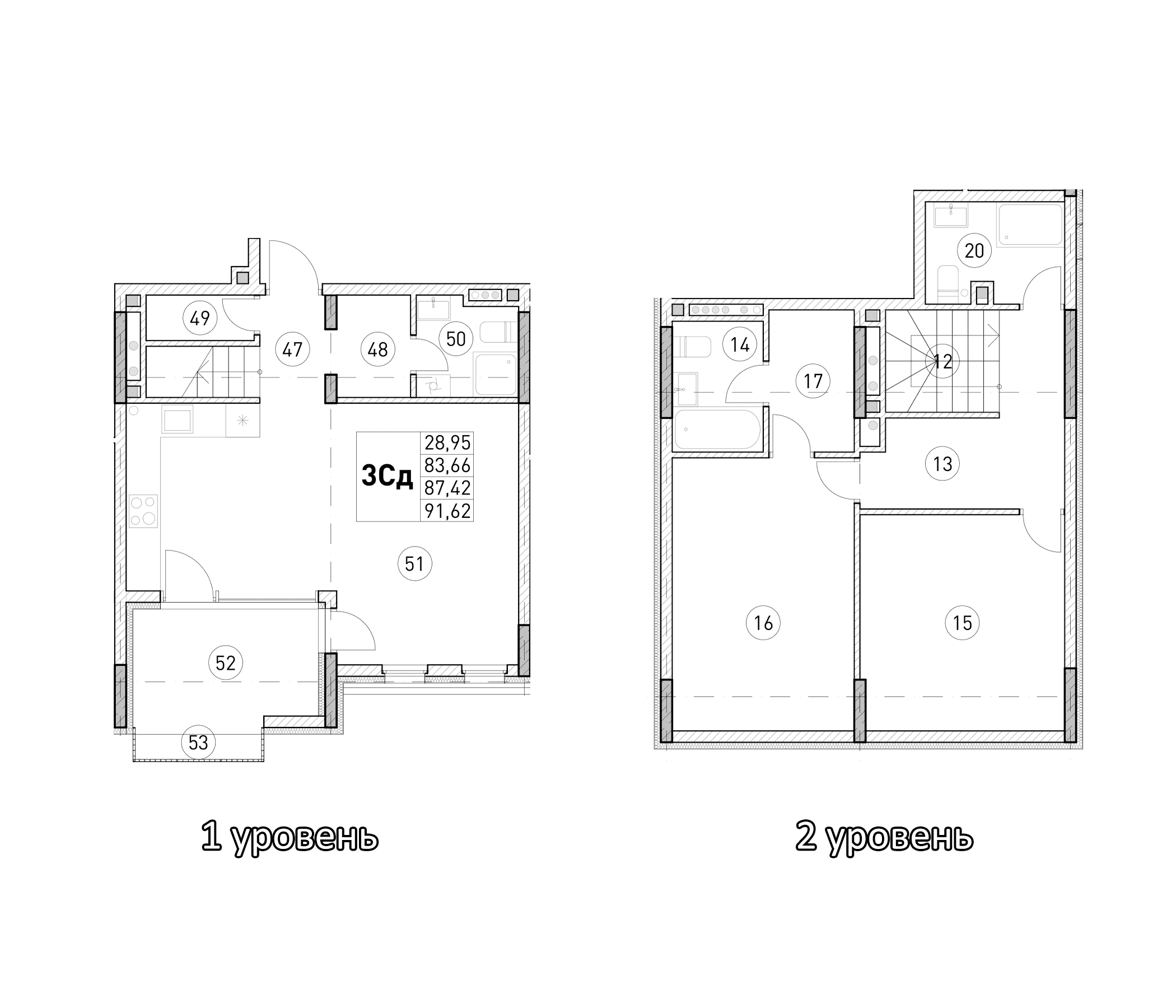 2-комн., 83.66 м²
