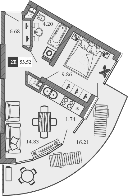2-комн., 37.31 м²