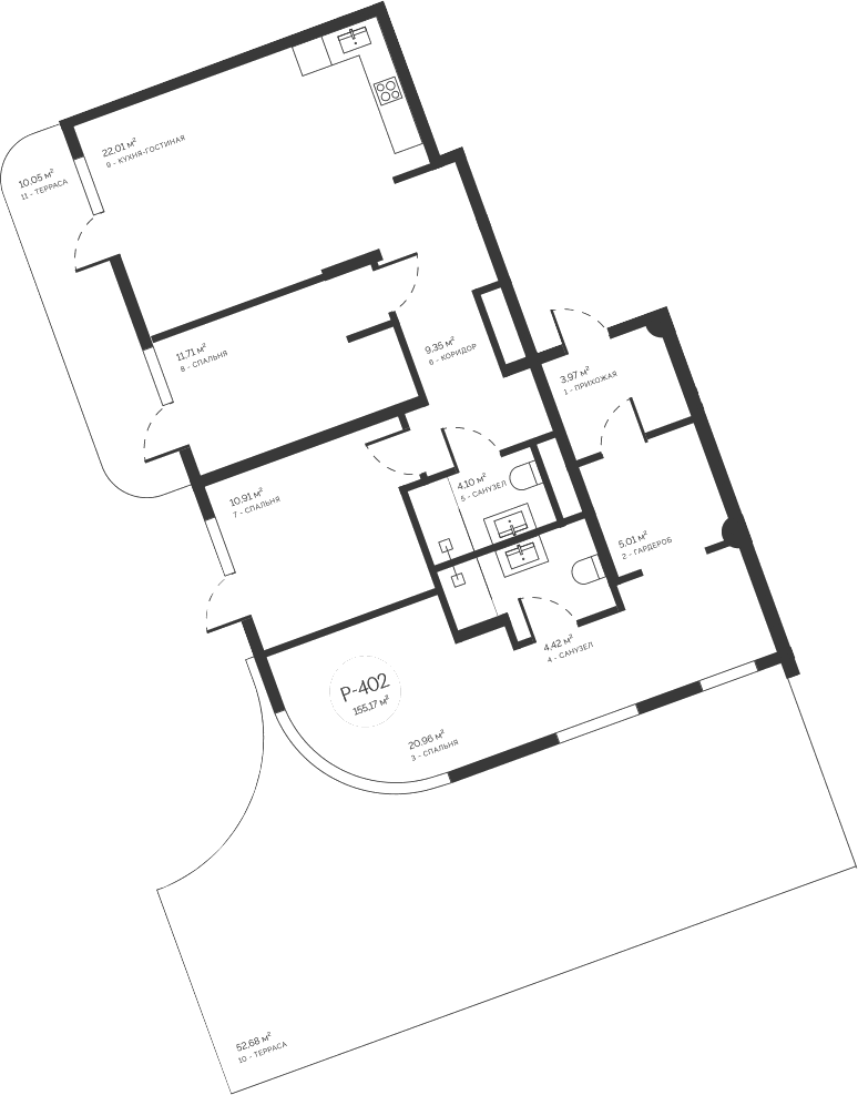4-комн., 92.44 м²