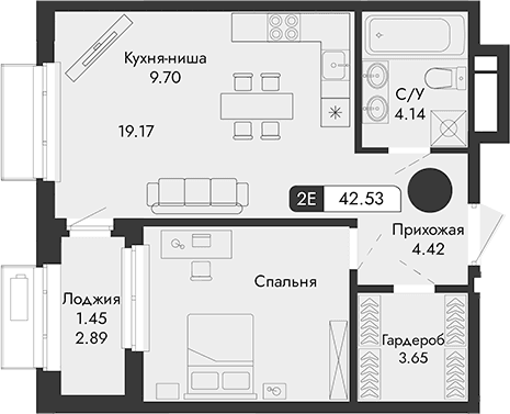 Своб. план., 41.08 м²