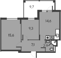 3-комн., 49.5 м²