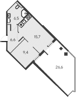 2-комн., 38.2 м²