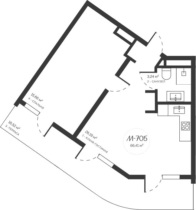 2-комн., 49.89 м²