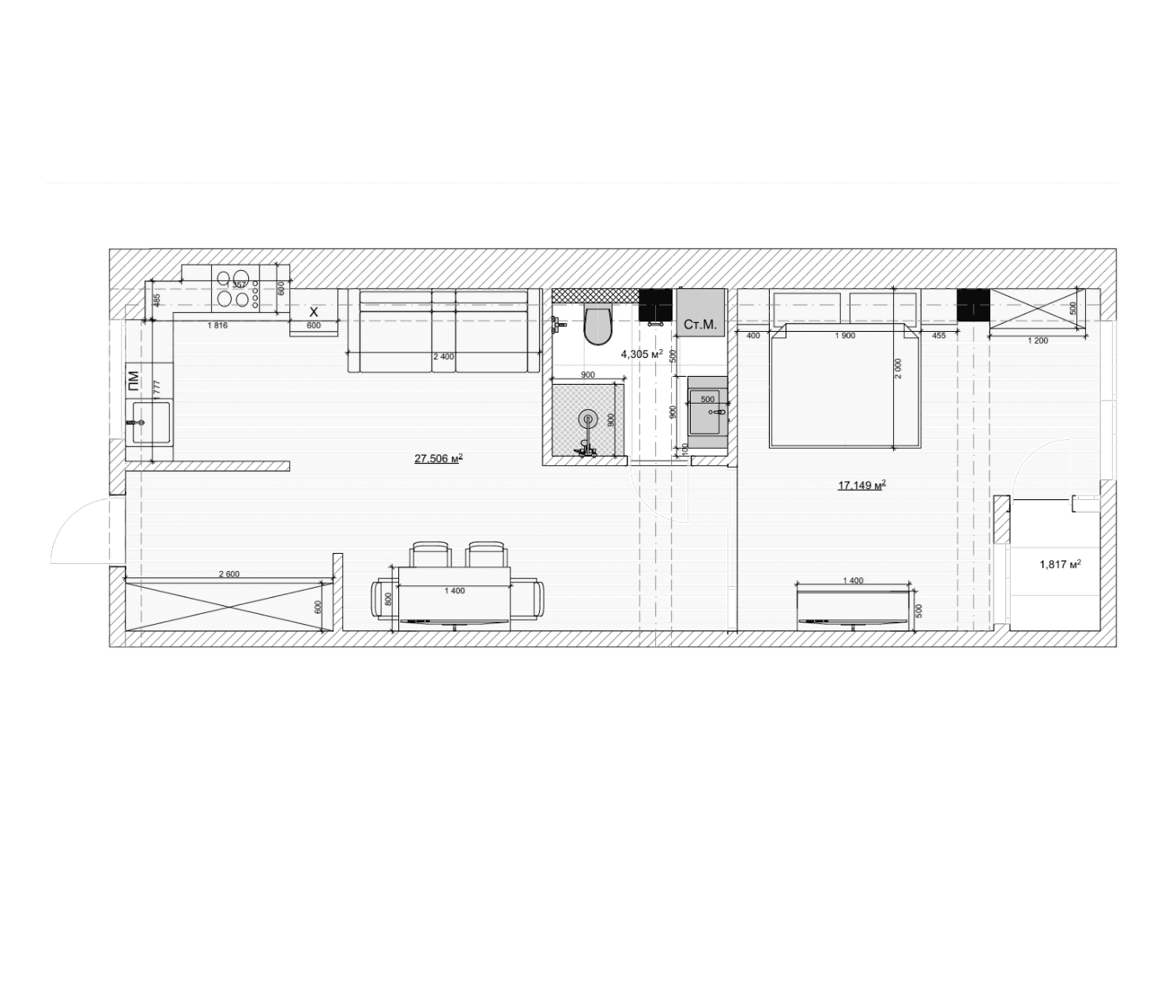 1-к. квартиры