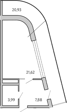 Студия, 33.49 м²