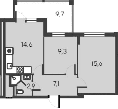 3-комн., 49.5 м²