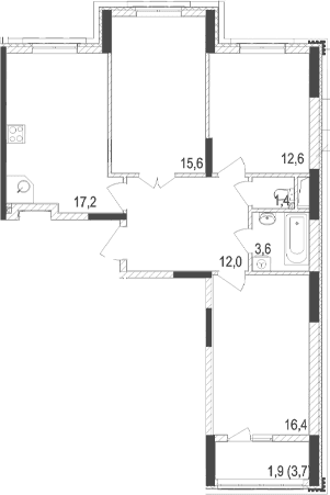 4-комн., 78.8 м²