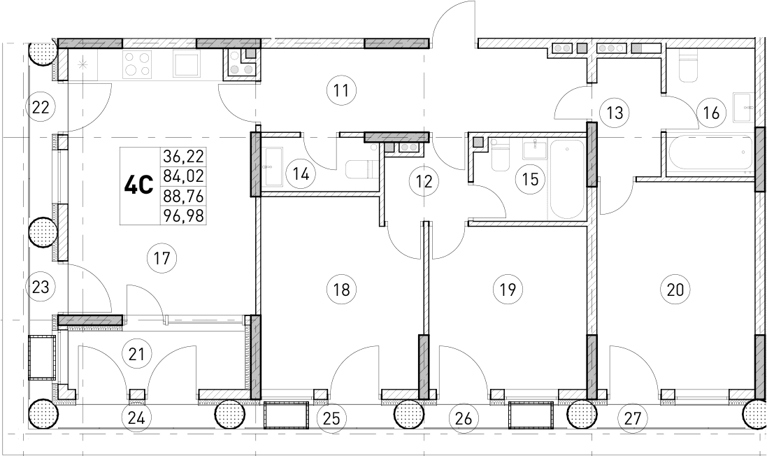 3-комн., 84.02 м²