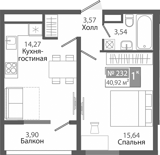 1-комн., 37.02 м²