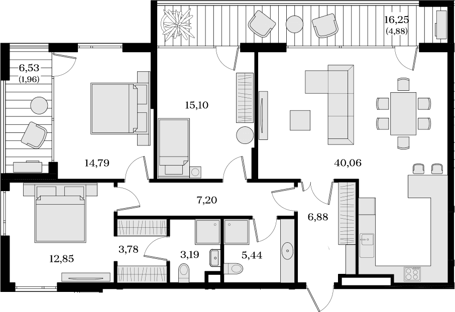 4-комн., 109.29 м²