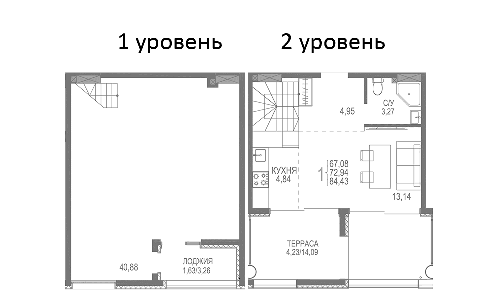 1-комн., 78.57 м²