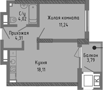 2-комн., 37.68 м²