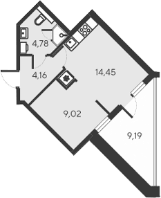 2-комн., 32.41 м²